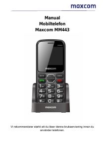 Bruksanvisning Maxcom MM443 Mobiltelefon