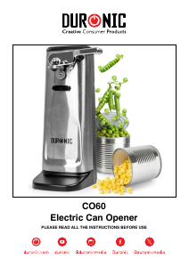 Handleiding Duronic CO60 Blikopener