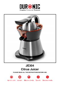 Manual de uso Duronic JE304 Exprimidor de cítricos