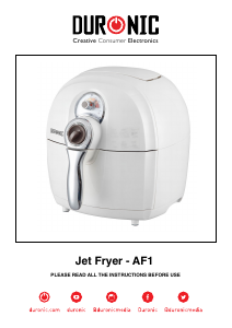 Instrukcja Duronic AF1 Frytkownica