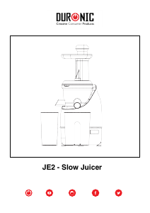 Bruksanvisning Duronic JE2 Juicepress