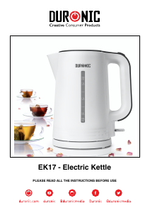 Manual de uso Duronic EK17 Hervidor