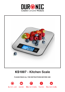 Manuale Duronic KS1007 Bilancia da cucina
