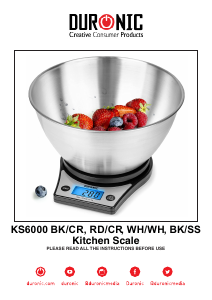 Bedienungsanleitung Duronic KS6000RD Küchenwaage