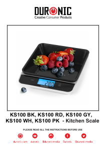 Bedienungsanleitung Duronic KS100RD Küchenwaage