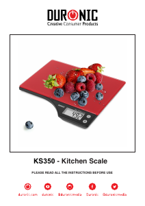 Bedienungsanleitung Duronic KS350 Küchenwaage