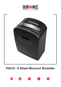 Bedienungsanleitung Duronic PS410 Aktenvernichter