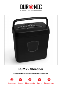Bruksanvisning Duronic PS712 Dokumentförstörare