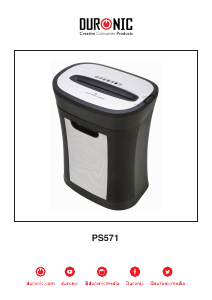 Bruksanvisning Duronic PS571 Dokumentförstörare