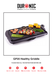 Manual de uso Duronic GP20 Parrilla de mesa