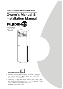 Bruksanvisning Fujidenzo FPA-400IGM Luftkonditionering