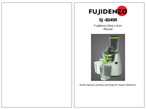 Manual Fujidenzo SJ-8245R Juicer