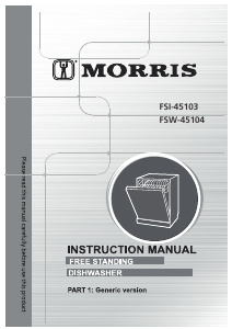 Bruksanvisning Morris FSW-45104 Diskmaskin