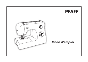 Mode d’emploi Pfaff 1050S Machine à coudre