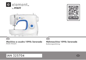 Bedienungsanleitung Pfaff 1090S Serenade Nähmaschine