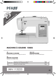 Mode d’emploi Pfaff 1080S Machine à coudre