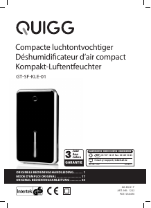 Bedienungsanleitung Quigg GT-SF-KLE-01 Luftentfeuchter