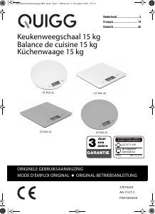 Bedienungsanleitung Quigg GT-KSG-20 Küchenwaage