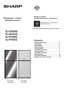 Manual Sharp SJ-GV69G-RD Fridge-Freezer