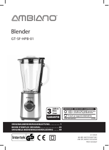 Bedienungsanleitung Ambiano GT-SF-HPB-01 Standmixer