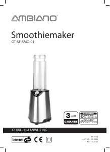 Handleiding Ambiano GT-SF-SMO-01 Blender