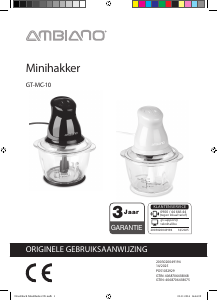 Handleiding Ambiano GT-MC-10 Hakmolen