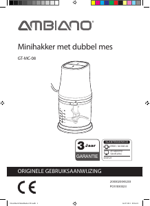 Handleiding Ambiano GT-MC-08 Hakmolen