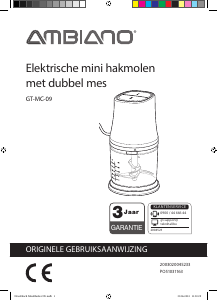 Handleiding Ambiano GT-MC-09 Hakmolen