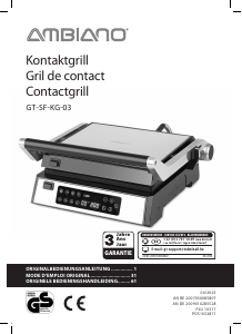 Bedienungsanleitung Ambiano GT-SF-KG-03 Kontaktgrill