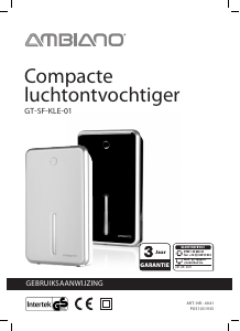 Handleiding Ambiano GT-SF-KLE-01 Luchtontvochtiger