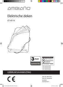 Handleiding Ambiano GT-HD-10 Elektrische deken