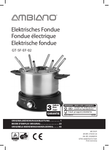 Bedienungsanleitung Ambiano GT-SF-EF-02 Fondue