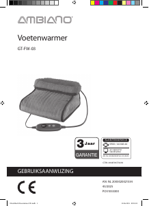 Handleiding Ambiano GT-FW-03 Voetenwarmer