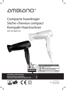 Mode d’emploi Ambiano GT-SF-KHT-01 Sèche-cheveux