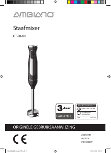Handleiding Ambiano GT-SB-08 Staafmixer