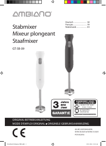 Bedienungsanleitung Ambiano GT-SB-09 Stabmixer