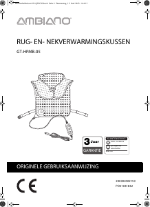 Handleiding Ambiano GT-HPMB-05 Warmtekussen