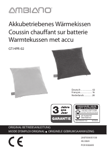 Mode d’emploi Ambiano GT-HPR-02 Coussin chauffant