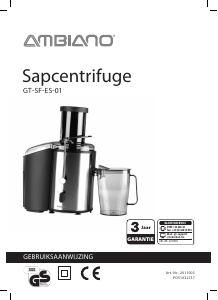 Handleiding Ambiano GT-SF-ES-01 Sapcentrifuge