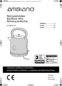 Mode d’emploi Ambiano GT-WKEDS-10 Bouilloire