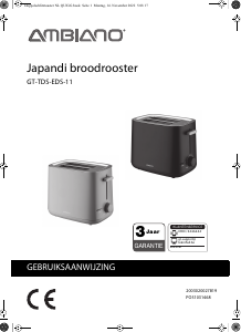 Handleiding Ambiano GT-TDS-EDS-11 Japandi Broodrooster