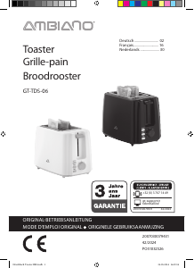 Bedienungsanleitung Ambiano GT-TDS-06 Toaster