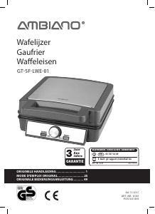 Handleiding Ambiano GT-SF-LWE-01 Wafelijzer