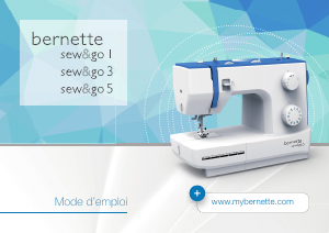 Mode d’emploi Bernina Bernette Sew&Go 5 Machine à coudre