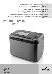 Instrukcja Eta Duplica II 3147 90000 Automat do chleba