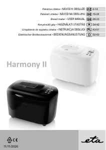 Instrukcja Eta Harmony II 2149 90020 Automat do chleba