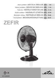 Bedienungsanleitung Eta Zefir 1607 90010 Ventilator