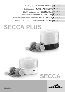 Manuál Eta Secca Plus 8301 90000 Sušička potravin