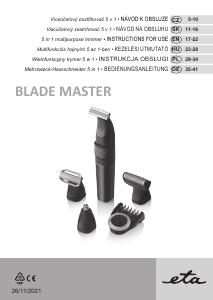 Manual Eta BladeMaster 0341 90000 Hair Clipper
