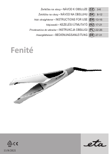 Manual Eta Fenité 8337 90000 Hair Straightener